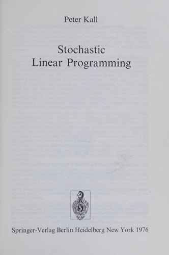 Stochastic linear programming