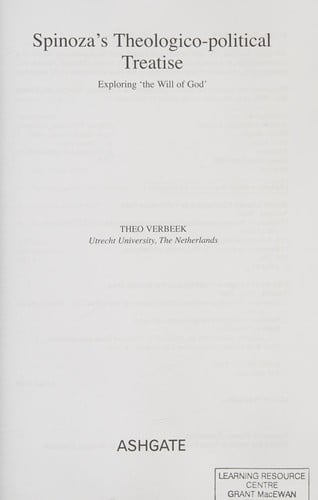 Spinoza's Theologico-political treatise: exploring "the will of God"