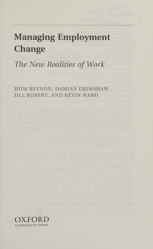 Managing employment change: the new realities at work