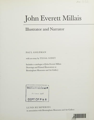 JOHN EVERETT MILLAIS: ILLUSTRATOR AND NARRATOR.