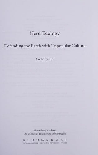 Nerd Ecology: Defending the Earth with Unpopular Culture