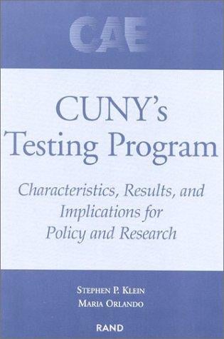 CUNY's testing program: characteristics, results, and implications for policy and research