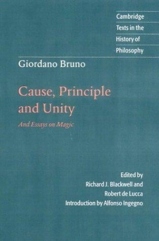 Cause, principle, and unity