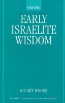 Early Israelite wisdom