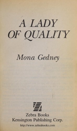A Lady of Quality