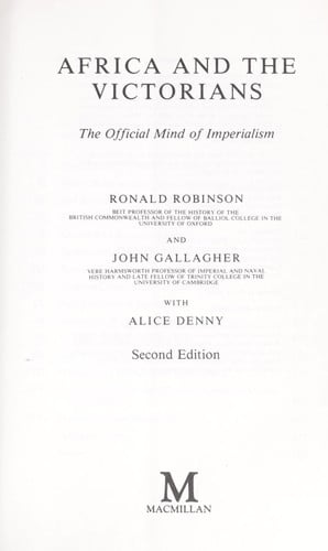 Africa and the Victorians: the official mind of imperialism