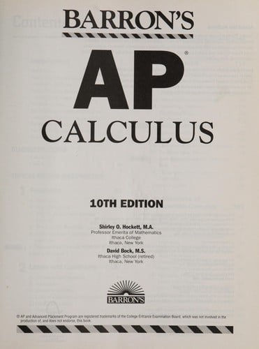 Barron's AP calculus