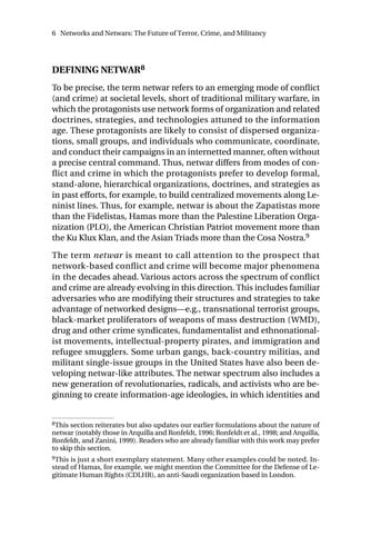 Networks and netwars: the future of terror, crime, and militancy