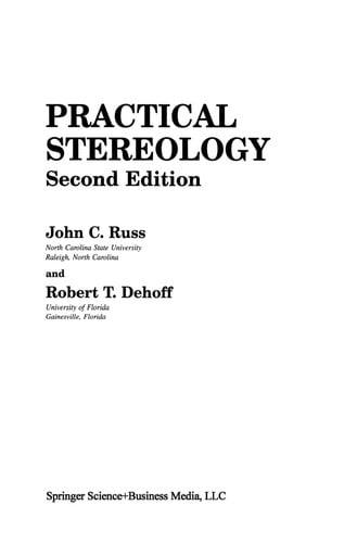Practical Stereology