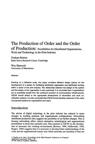 Proceedings of the Fifth European Conference on Computer Supported Cooperative Work