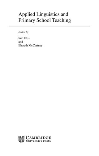 Applied Linguistics and Primary School Teaching