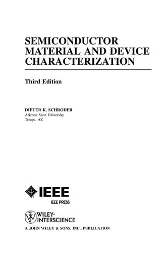 Semiconductor material and device characterization