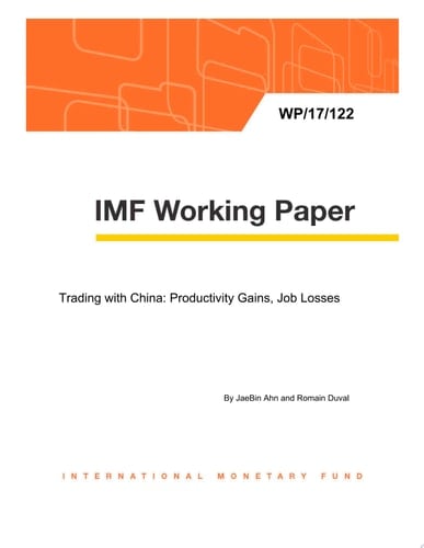 Trading with China Productivity Gains, Job Losses