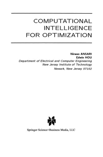 Computational Intelligence for Optimization