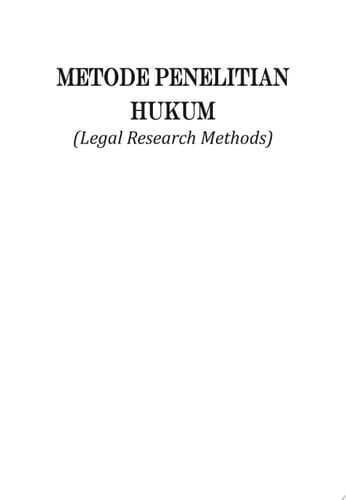 Metode Penelitian Hukum (Legal Research Methods)
