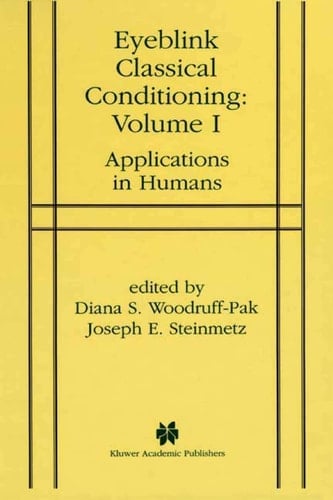 Eyeblink Classical Conditioning Volume 1 Applications in Humans