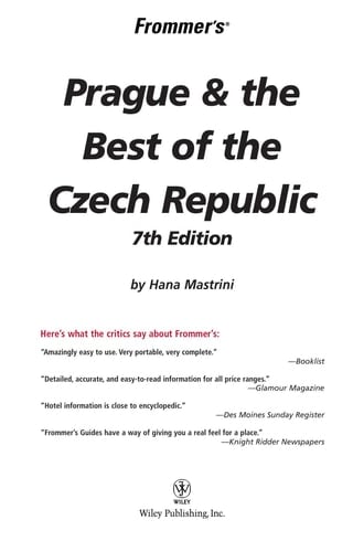 Frommer's Prague & the Best of the Czech Republic