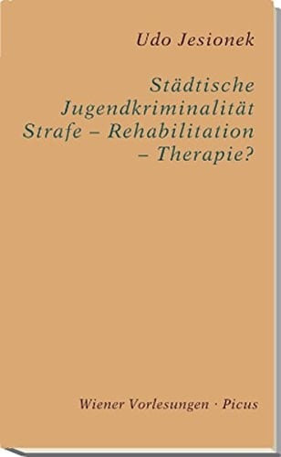 Städtische Jugendkriminalität Strafe, Rehabilitation, Therapie?