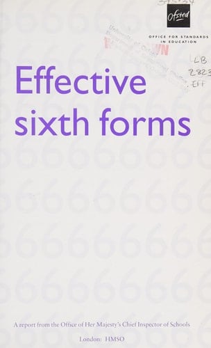 Effective Sixth Forms A Report
