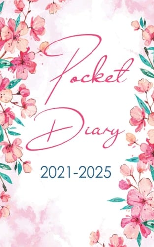 2021-2025 Pocket Diary Five Year 2021-2025 Calendar, Diary, Agenda | Monthly Organizer, Notes, to Do List, Holidays | Perfect for Purse