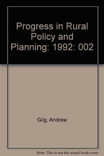 Progress in Rural Policy and Planning, 1992