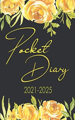 2021-2025 Pocket Diary: Five Year 2021-2025 Calendar, Diary, Agenda | Monthly Organizer, Notes, To Do List, Holidays | Perfect for Purse
