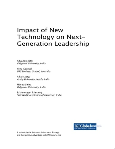 Impact of New Technology on Next-Generation Leadership