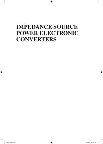 Impedance Source Power Electronic Converters