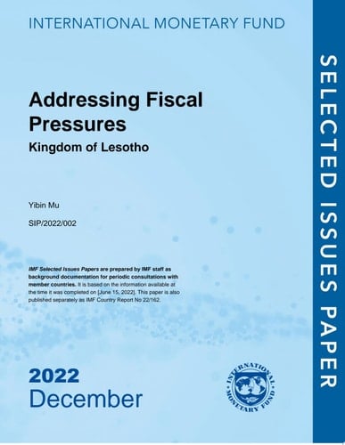 Addressing Fiscal Pressures Kingdom of Lesotho