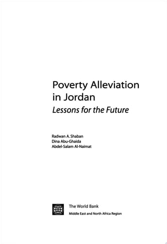 Poverty Alleviation in Jordan Lessons for the Future