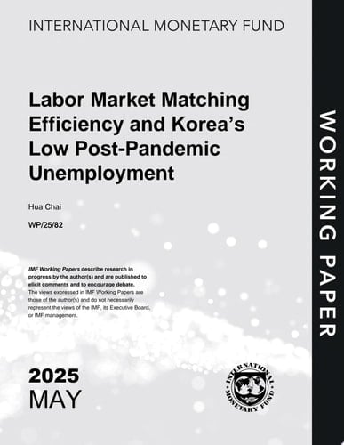 Labor Market Matching Efficiency and Koreas Low Post-Pandemic Unemployment