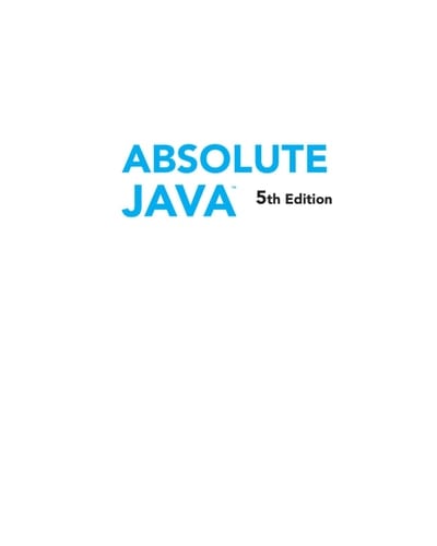 Absolute Java