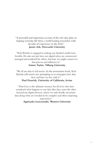 Data Lives How Data Are Made and Shape Our World