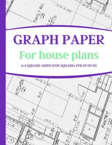 Graph paper notebook for house plans :: Composition Notebook Graph Paper for Architects, Designers and Engineers (4x4, 8.5"x11")100 pages