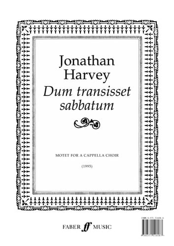 Dum Transisset Sabbatum: SATB, a cappella, Choral Octavo (Faber Edition)