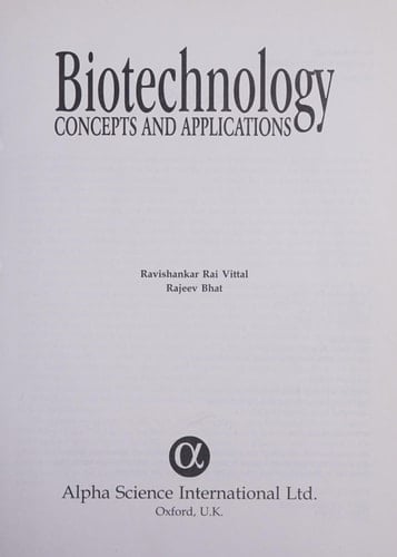 Biotechnology Concepts and Applications