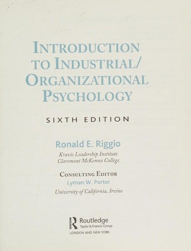 Introduction to Industrial and Organizational Psychology, 6th Edition