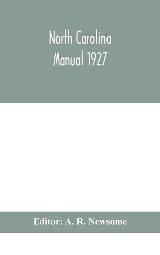 North Carolina Manual 1927