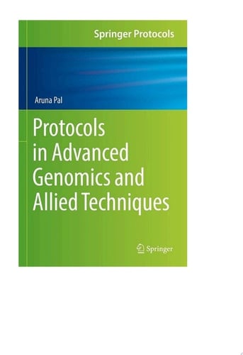 Protocols in Advanced Genomics and Allied Techniques