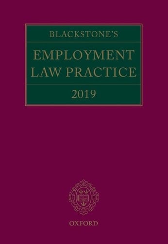 Blackstone's Employment Law Practice 2019 (book and digital pack)