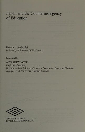 Fanon and the Counterinsurgency of Education