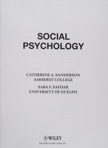 Social Psychology