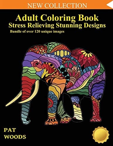 Adult Coloring Book Stress Relieving Stunning Designs: 120 Unique Images: Stress Relieving Designs