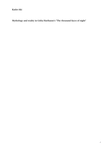 Mythology and Reality in Githa Hariharan's "The Thousand Faces of Night"