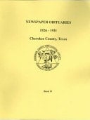 Newspaper Obituaries 1926-1931, Cherokee County, Texas