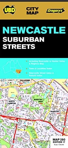 Newcastle Suburban Streets Map#280 1:25K UBD