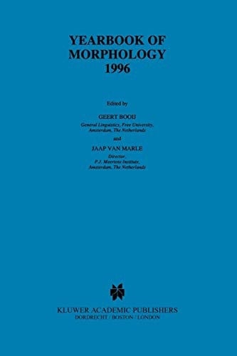 Yearbook of Morphology 1996