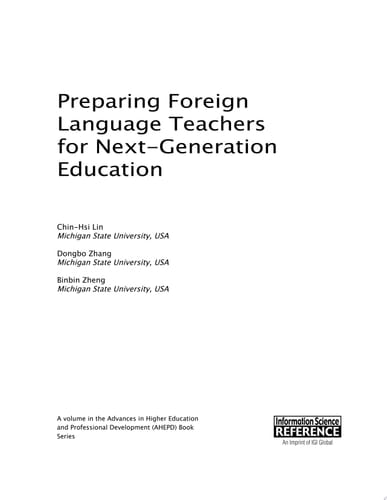Preparing Foreign Language Teachers for Next-Generation Education