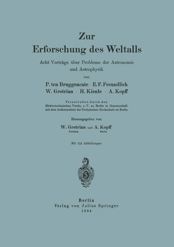 Zur Erforschung des Weltalls: Acht Vorträge über Probleme der Astronomie und Astrophysik (German Edition)