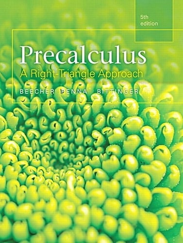 Precalculus A Right Triangle Approach